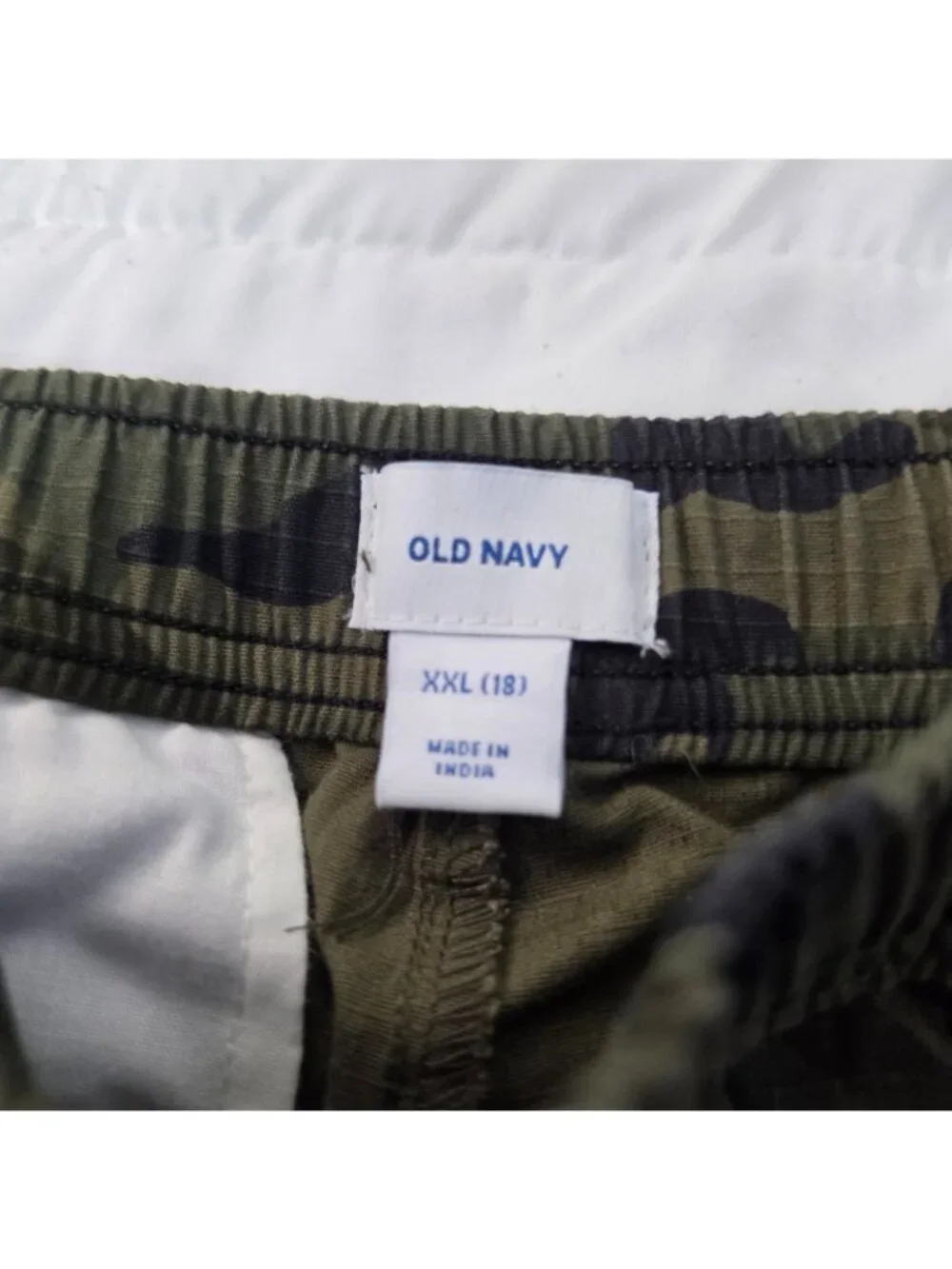 Old Navy Boys XXL 18  Cargo Jogger Pants Built In Flex Green Camouflage Tactical